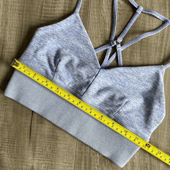 Alo Yoga Alosoft Lavish Bra Periwinkle Heather Size XS - Picture 7 of 7